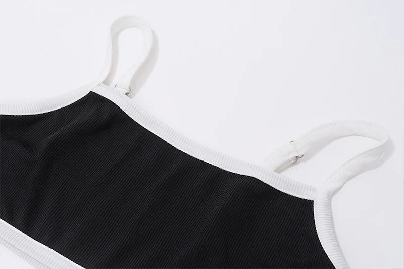 Set 2 Piese Femei Vara 2024 – Top Crop Off Shoulder Sexy + Fustă Mini Elastică Skinny, Stil Casual & Sportiv